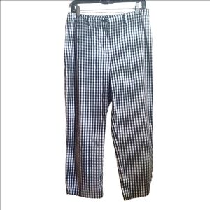 JONES NEW YORK SIGNATURE Gingham Stretch Pants Cropped Size 10 EUC